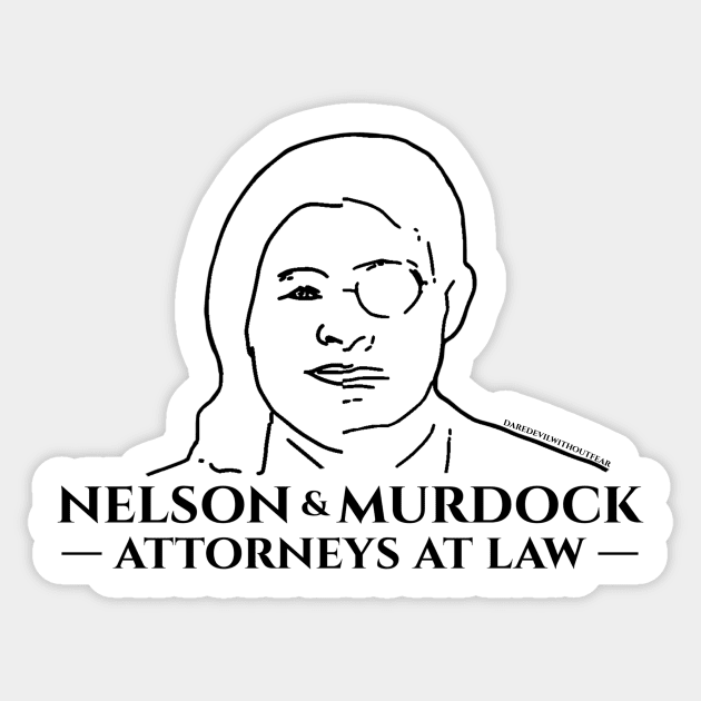 Nelson & Murdock Attorneys at Law Sticker by Sara's Swag